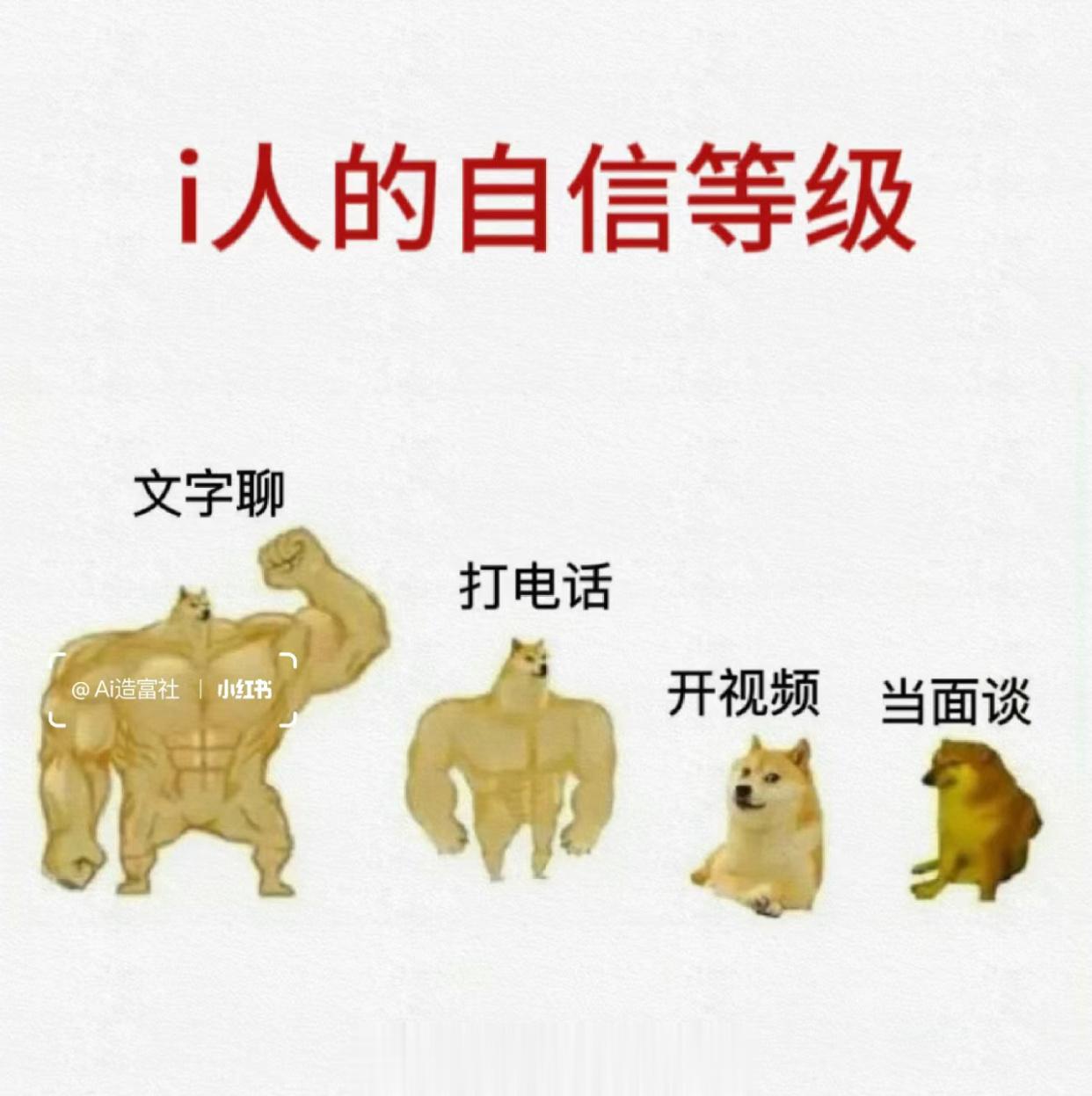 i人的自信等级be like ​​​