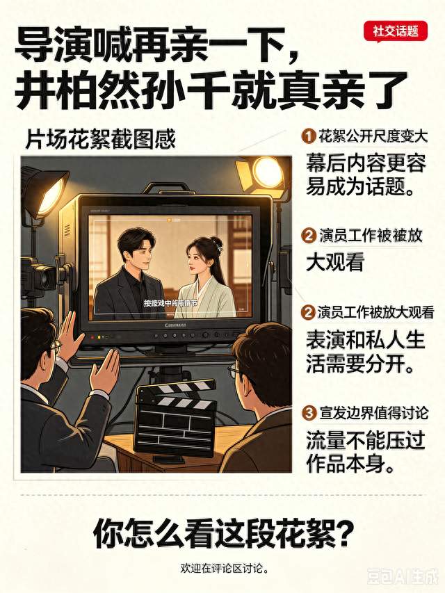 导演喊“再亲一下”，井柏然孙千就真亲了：今年最敢放花絮的剧组