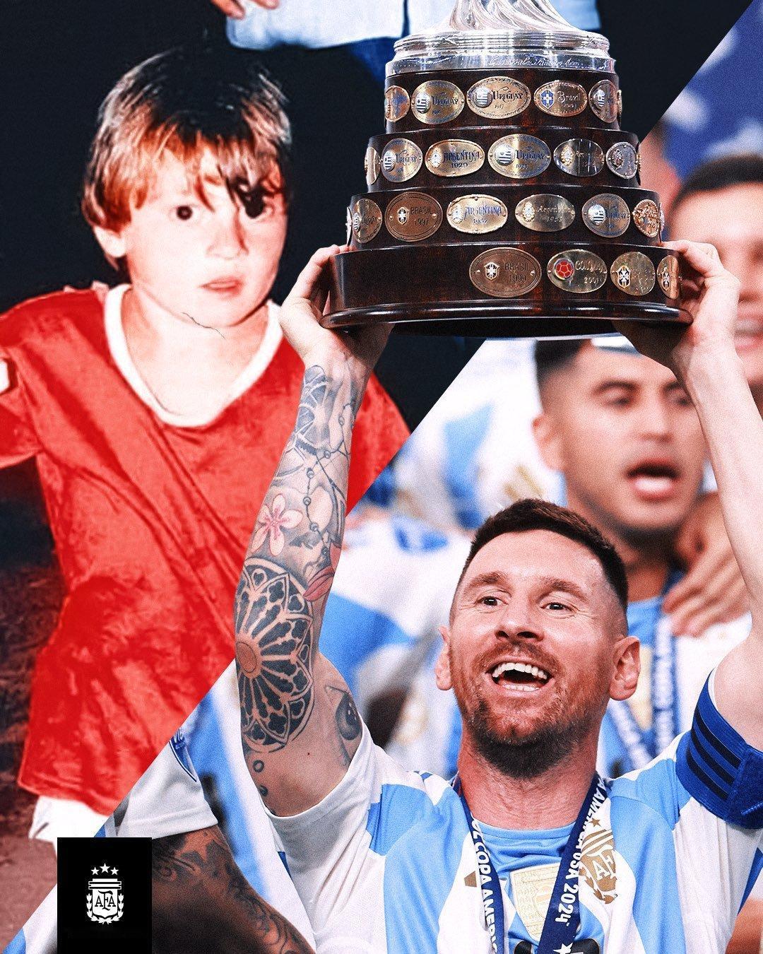 📸阿根廷国家队更新：孩子们的梦想成真了...... 👦🇦🇷#梅西##阿根