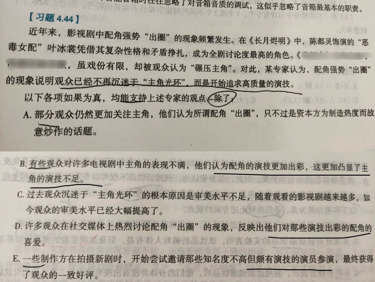 陈都灵今年的考研习题题干：叶冰裳“强势出圈”，是全剧“讨论度最高”的角色，专家认