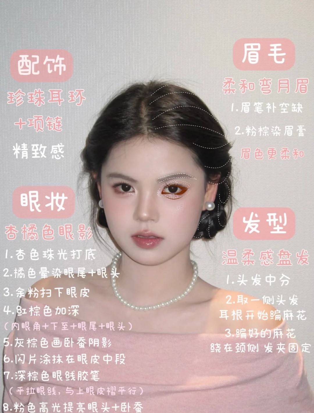 方圆脸如何颜值最大化 方圆脸的宝宝们不要放过这个珠圆玉润感柔雾氛围妆，温柔感拉满