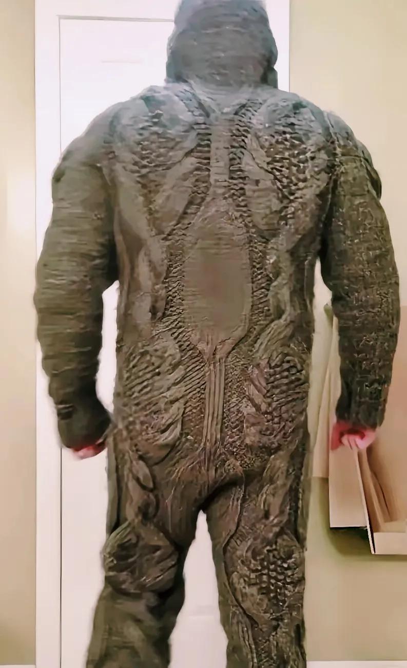 乍一看这张图片
哎呀
这是哪位织女手这么巧
织了这么一件衣服
还是连体的
他是怎
