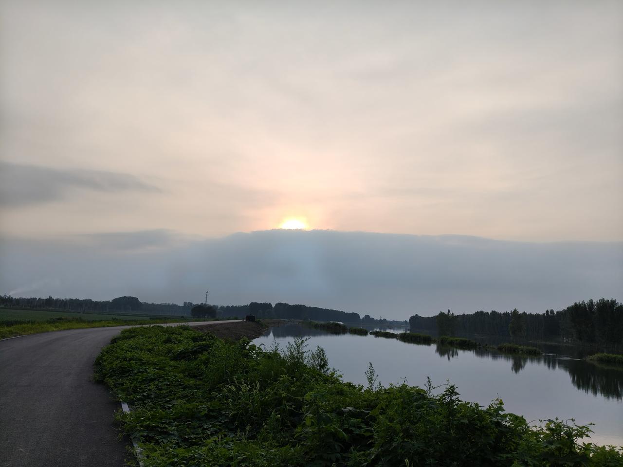 天津市宝坻区新安镇蓟运河实时水位情况，距离上次台风“巴威”已经有一个星期的时间了
