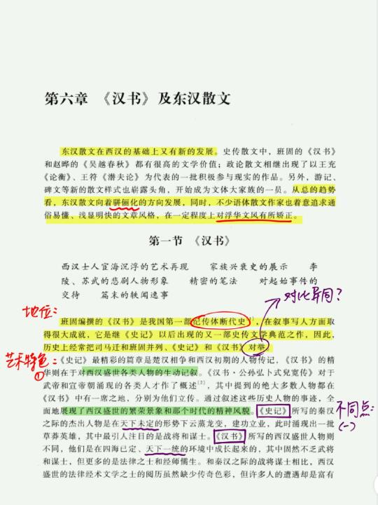 文学考研｜古代文学一轮复习:《汉书》