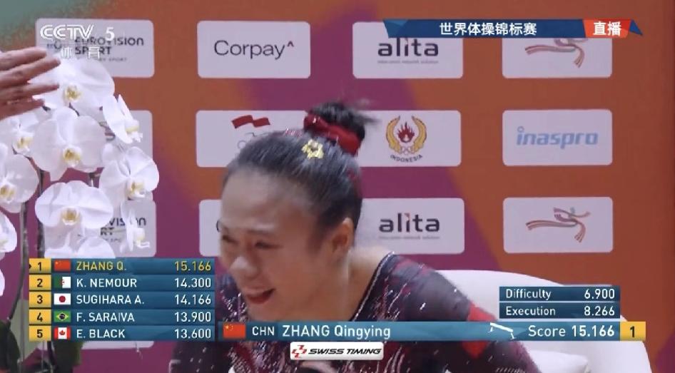 🎉恭喜大张上墙！拿下平衡木金牌。

大张凤凰涅槃了。她也是从国际比赛失利一步步