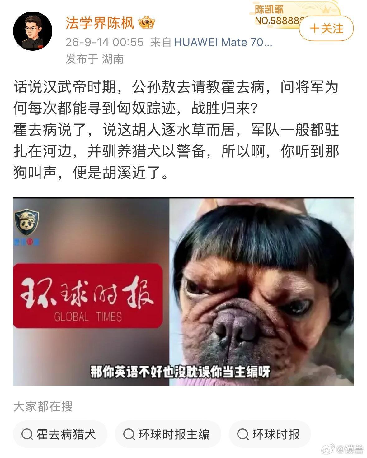 胡锡进遭十问惹谁都别惹文化人，一般人招架不住，二般人大概率也招架不住。 ​​​