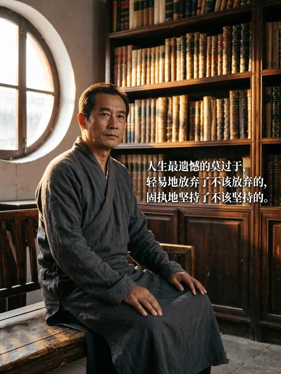 《柏拉图语录》：
人生最遗憾的莫过于，轻易地放弃了不该放弃的，固执地坚持了不该坚