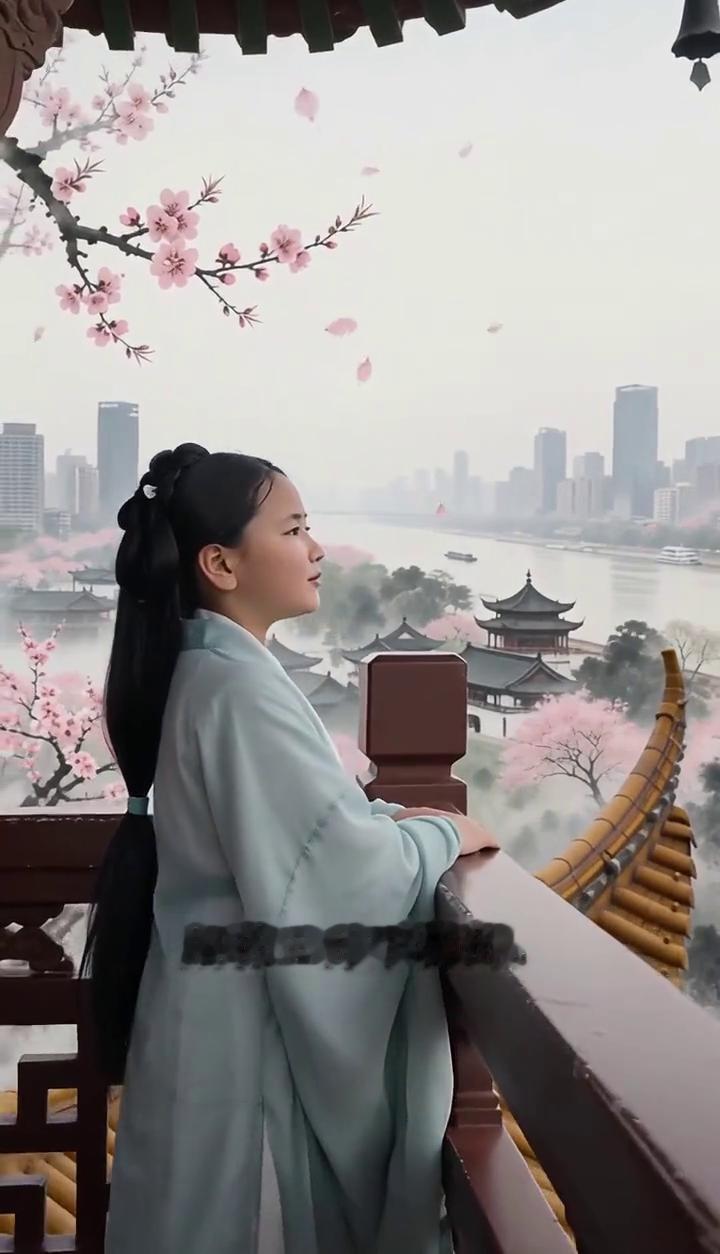 故人西辞黄鹤楼，烟花三月下扬州。
孤帆远影碧空尽，唯见长江天际流。