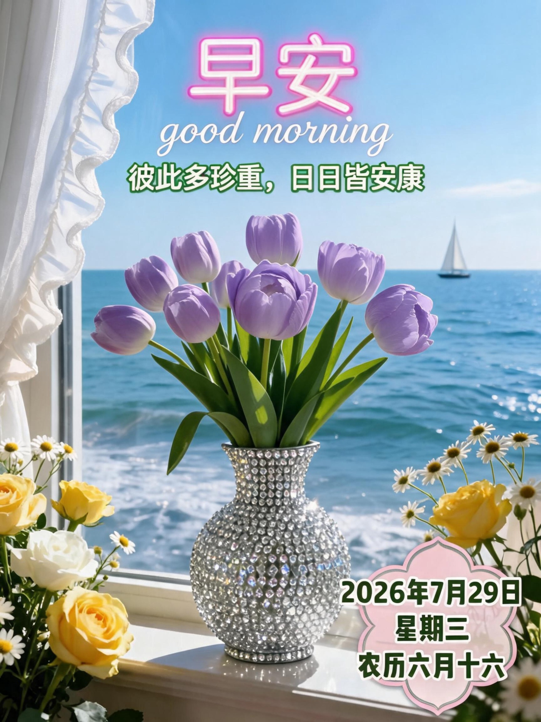 🌺💝心静自然生凉💖🌸💞²⁰²⁶/7.29.六月十六☀️⛵️平安健康,顺