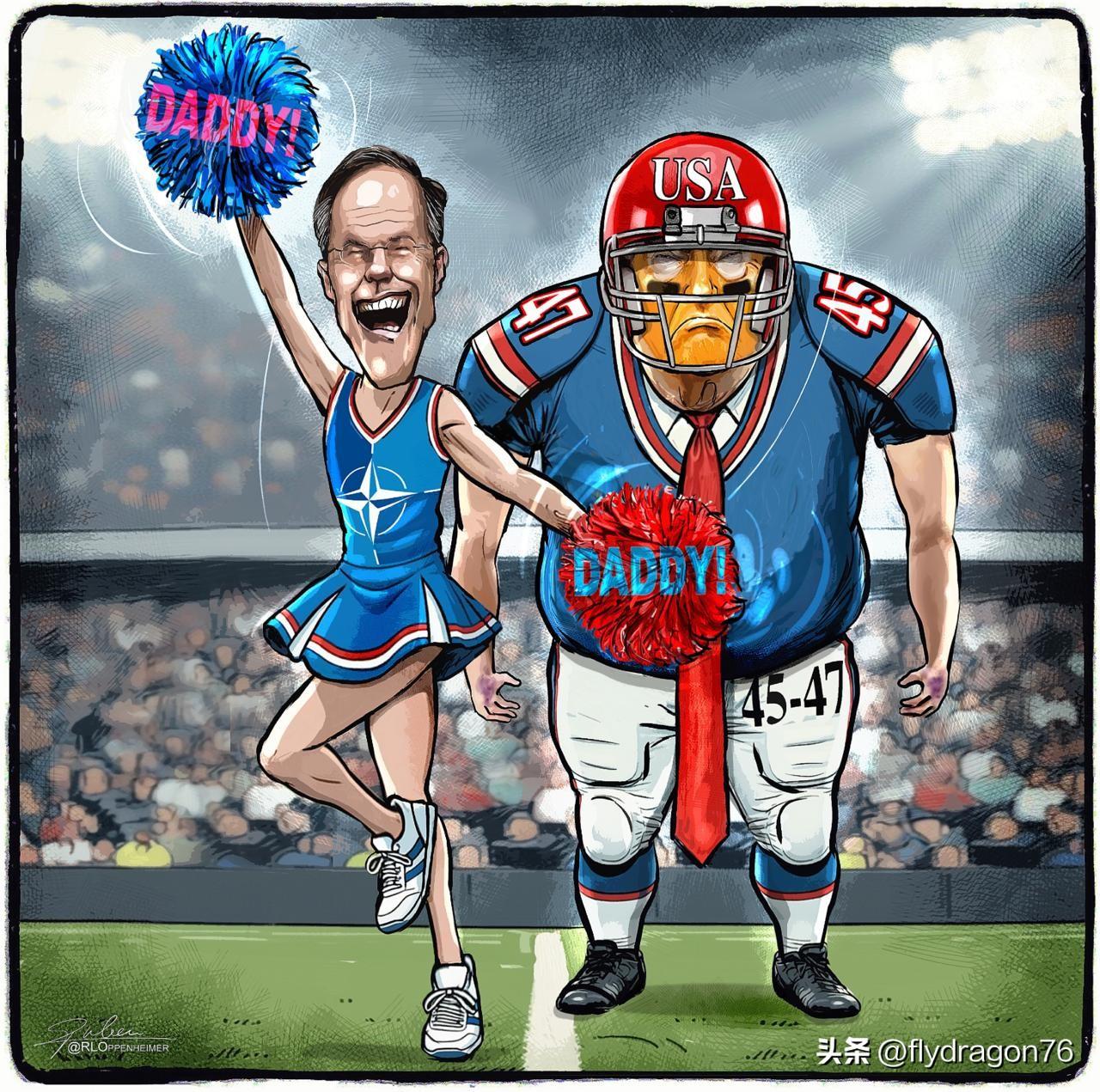 🇳🇱荷兰报纸《新鹿特丹商报》（NRC）对北约秘书长马克·吕特进行了猛烈抨击，