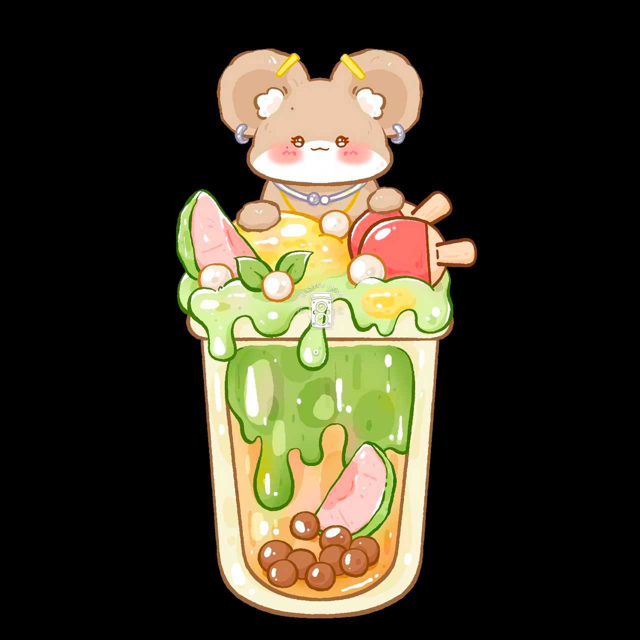 5561一只奶茶死忠香香鼠（约稿） 