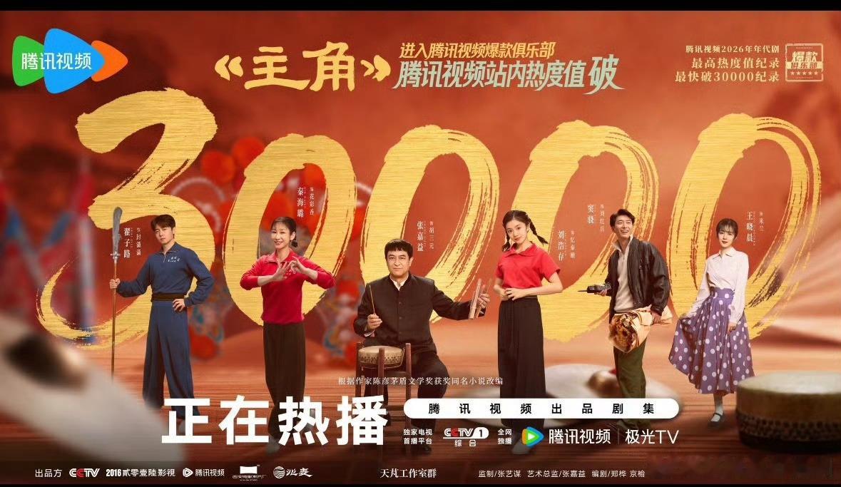 主角热度破30000这几天下了班，地铁上，家里，沙发上，床上，都在追这个剧，看着