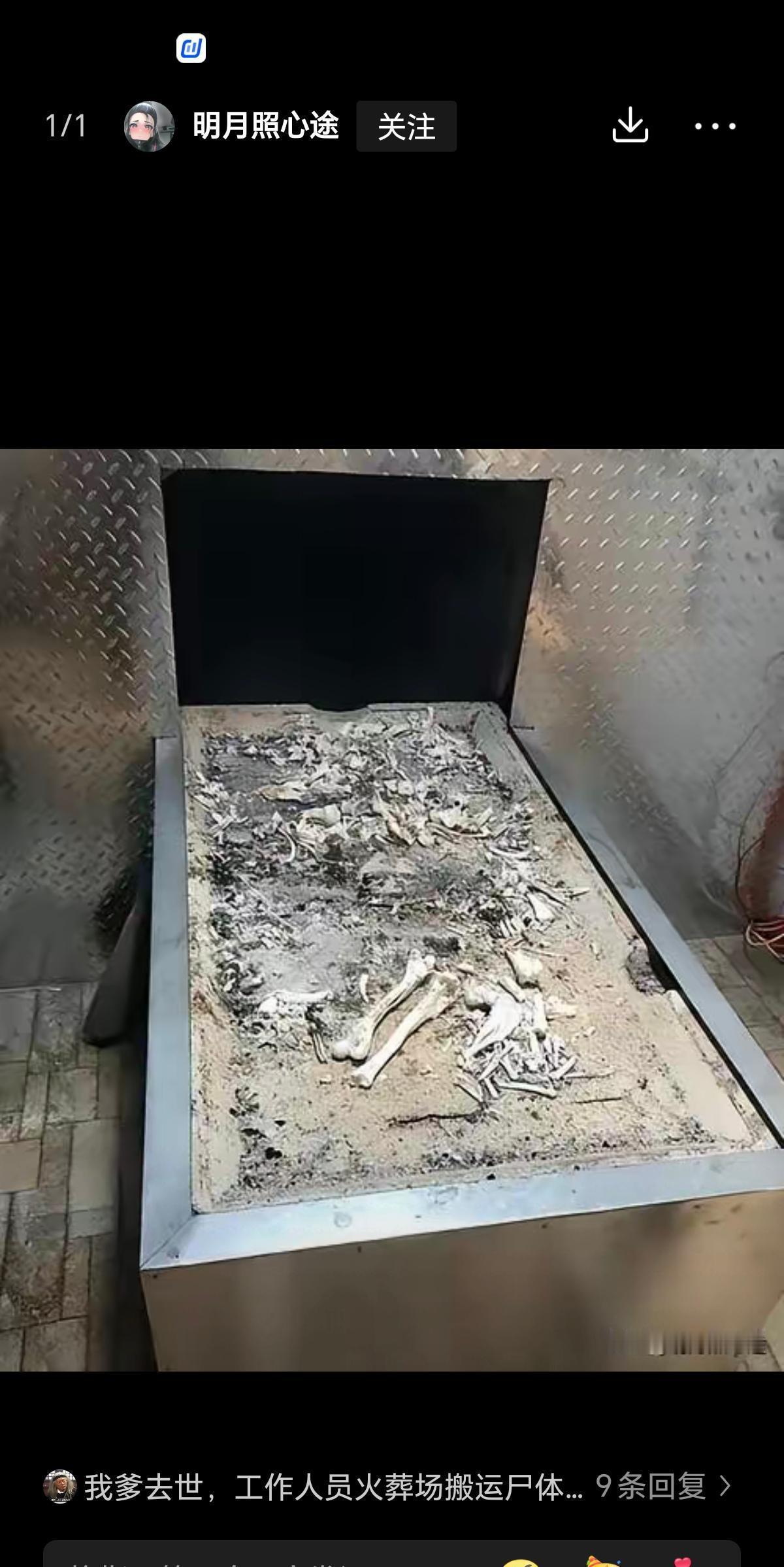一位火化工说：
“我有一天一个人就烧了61个遗体，
觉得生命真的好狼狈。
活着的