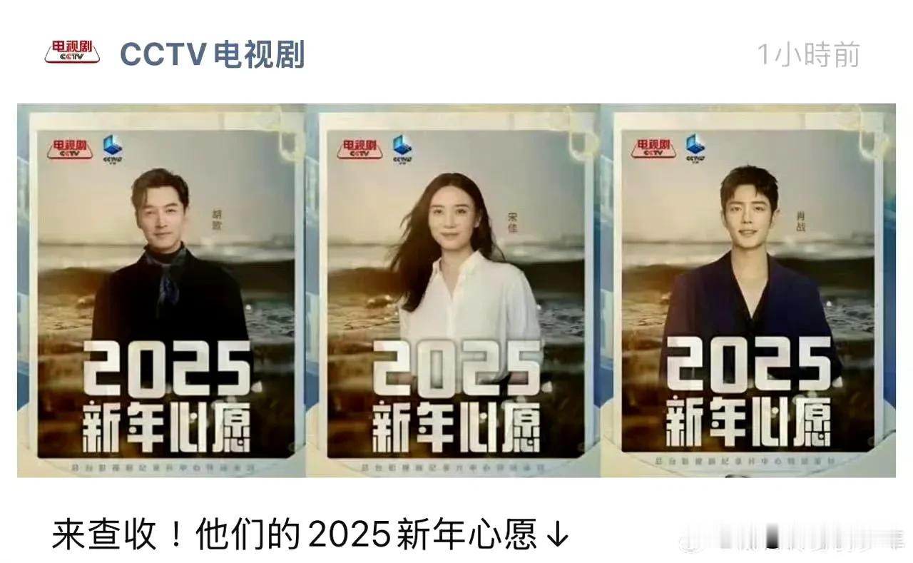 CCTV2025新年心愿发起人，肖战是唯一一个90生，而且唯一一个超级流量和实力