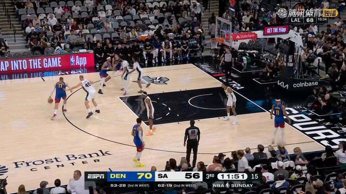 还有变数！约基奇下半场不打，瓦兰登场掘金vs马刺