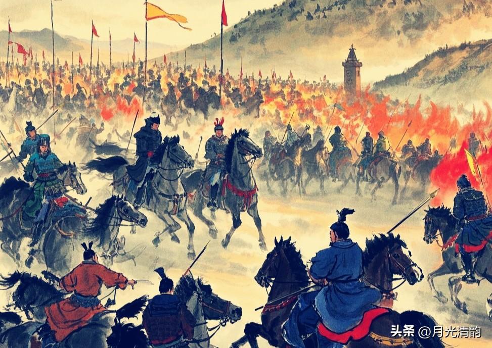 公元前201年秋，冒顿单于亲率军队，以10万铁骑围攻马邑，韩王信只得暗中多次派使