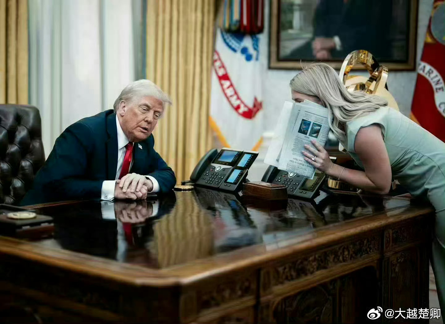 白宫莱维特说，每个人都想努力成为屋里最博学之人，我也不例外，但特朗普总统才是最博