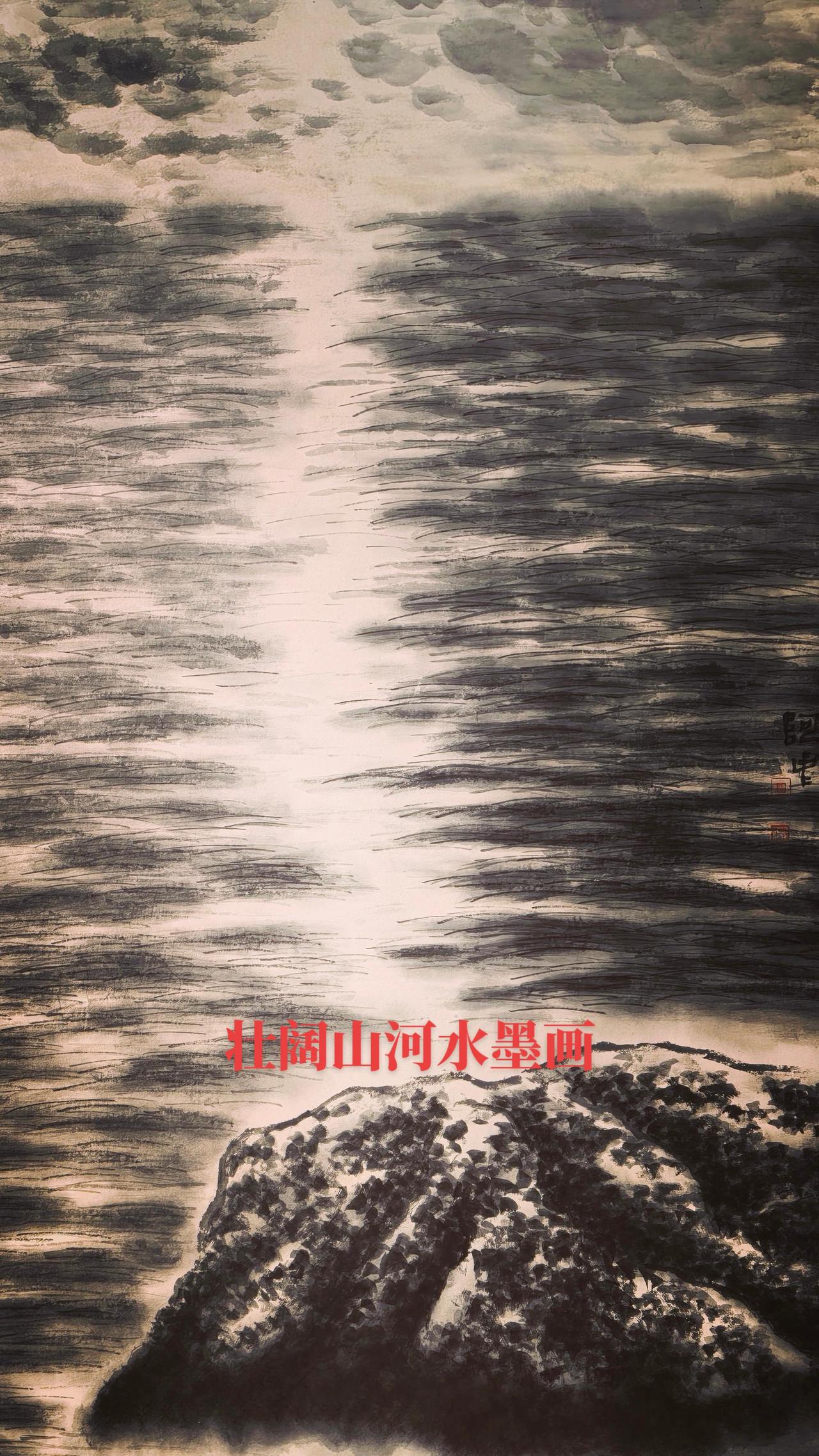 壮阔山河水墨画治愈系风景音乐新视觉