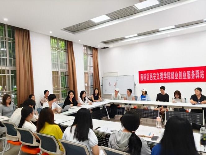 【就业兜底困难毕业生就业专项座谈】近日，西安文理学院与高校就业服务驿站联手，开展
