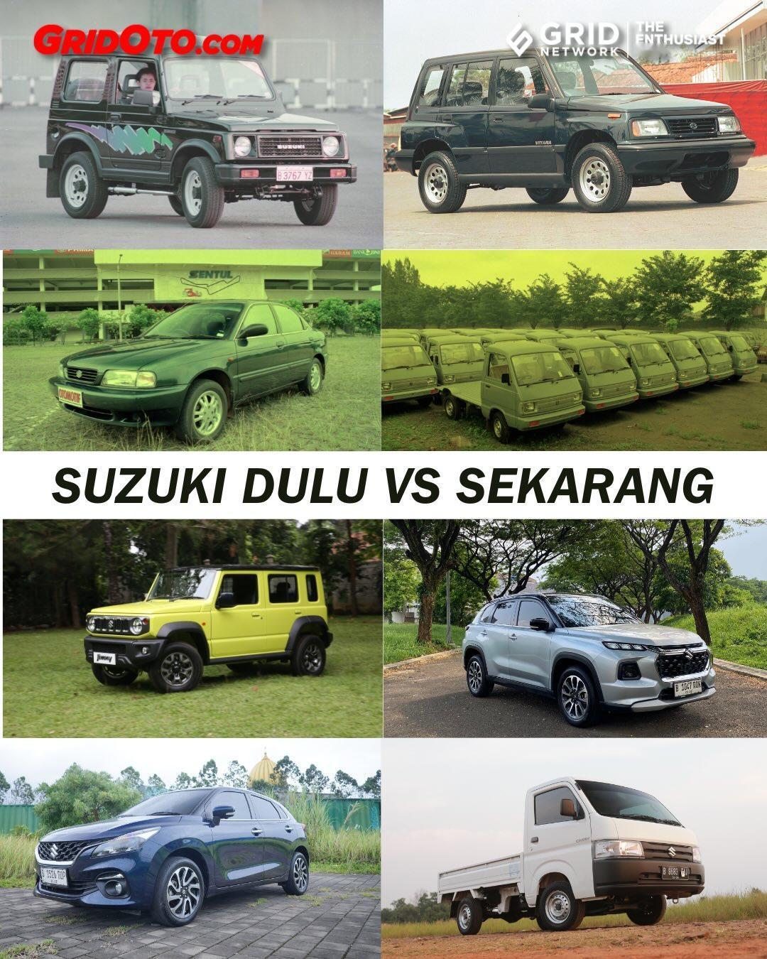 对比铃木汽车（Suzuki）在印尼市场“过去与现在”的车型面貌，有些车型进行了大