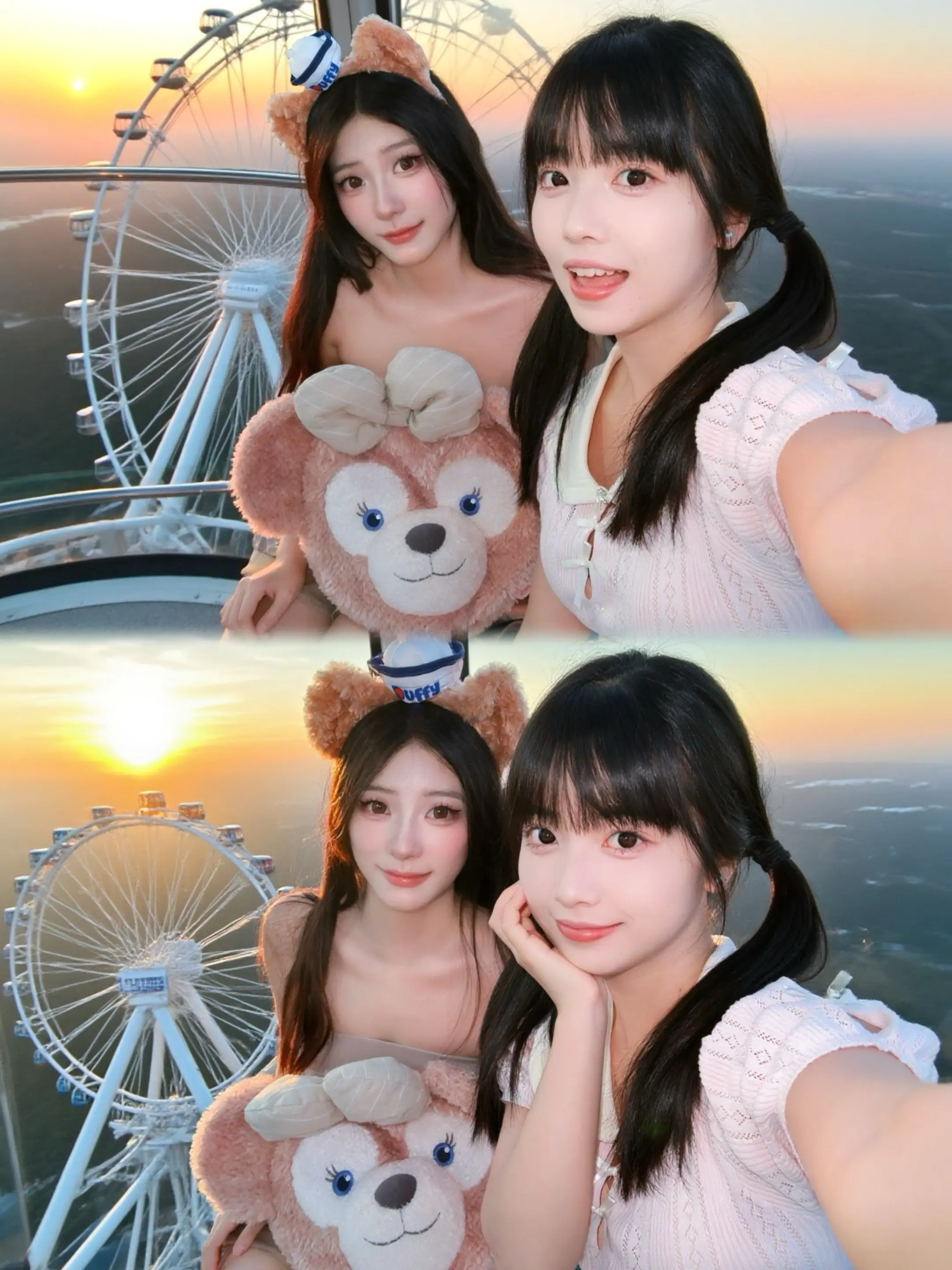 🎠✧◦🎢◟✦🎡日落时分与你̮ 日落时分的摩天轮是巨大的lalal...