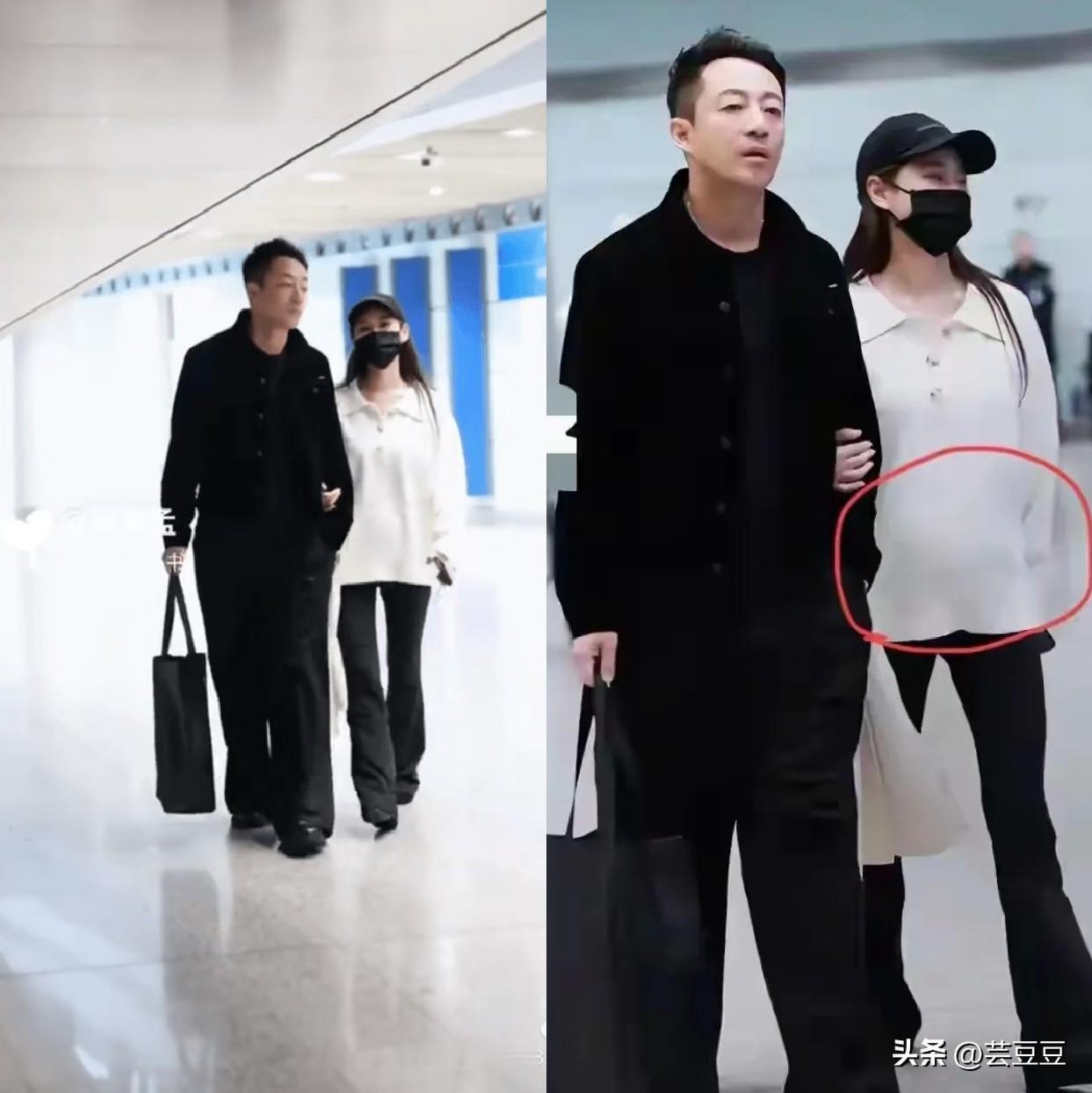 马筱梅的肚子都大的藏不住了！看来这次是真的怀孕了。
 
马筱梅也是够拼的！最近两