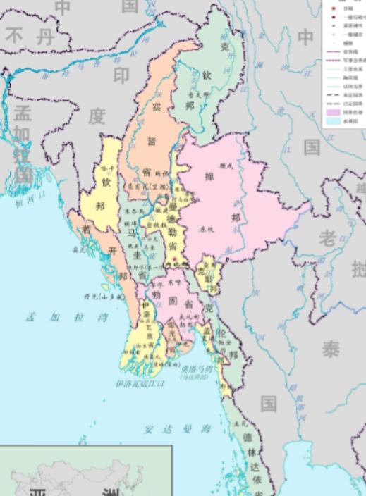 缅甸最大困扰是北方有个大国！缅甸最大的问题，就是划界的时候，吞并了很多不能吞下的