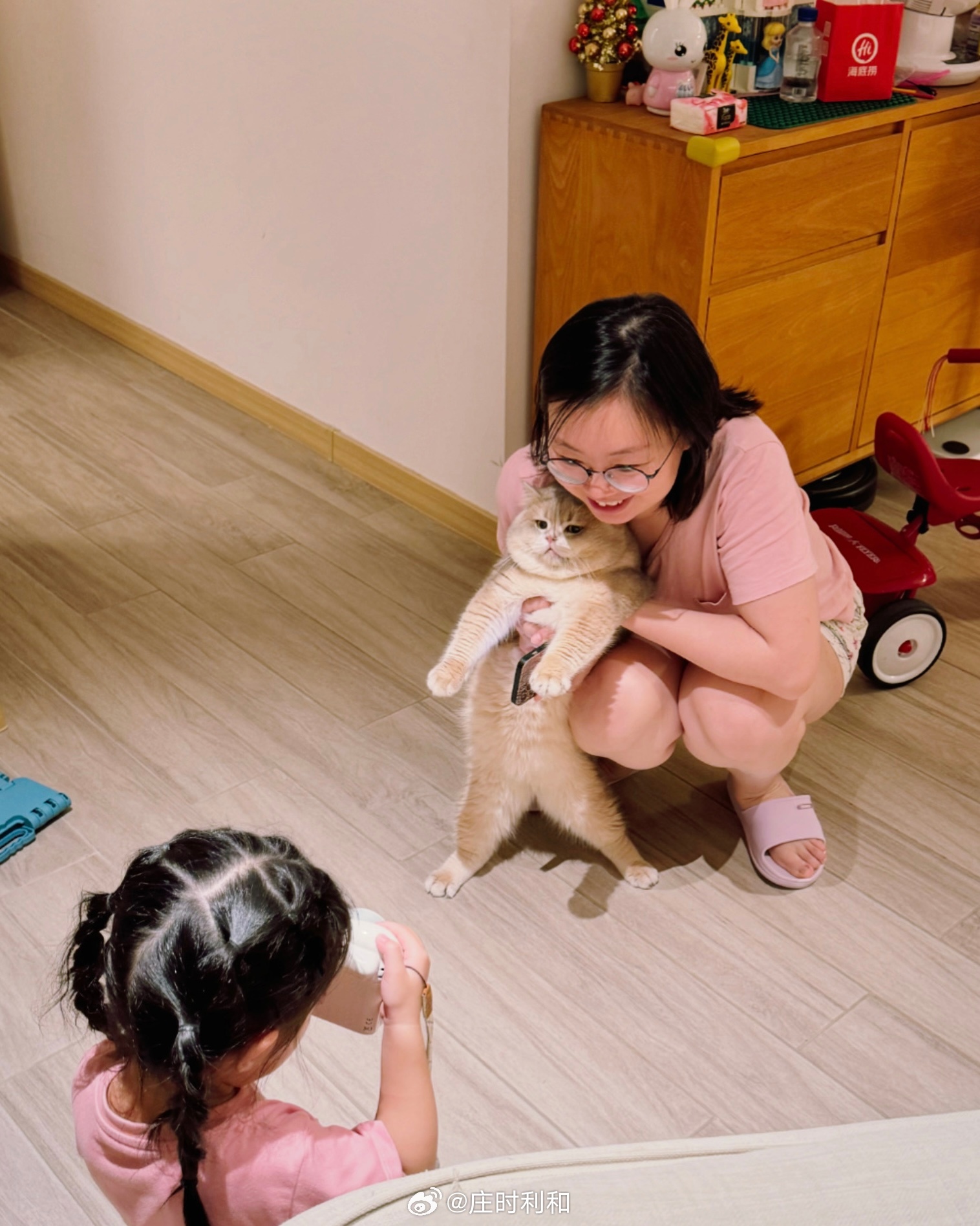 猫很喜欢跟大家合影 ​​​
