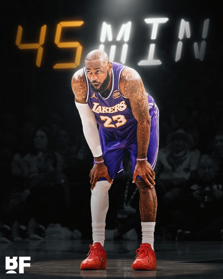 詹姆斯季后赛生涯第70次至少出战45分钟！湖人vs火箭nba季后赛