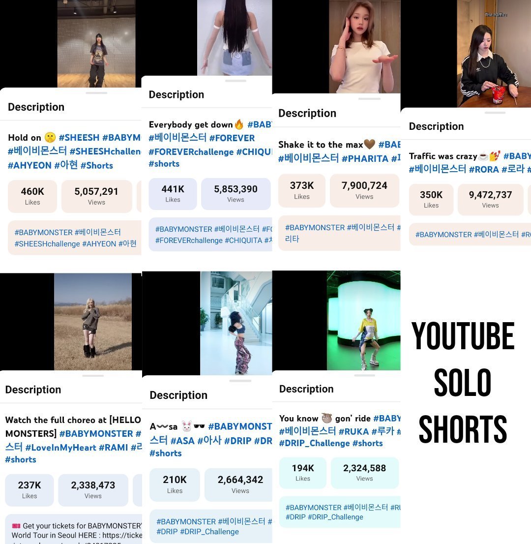 在官方YTB账号的成员单人短视频里，AHYEON的作品斩获最高点赞 