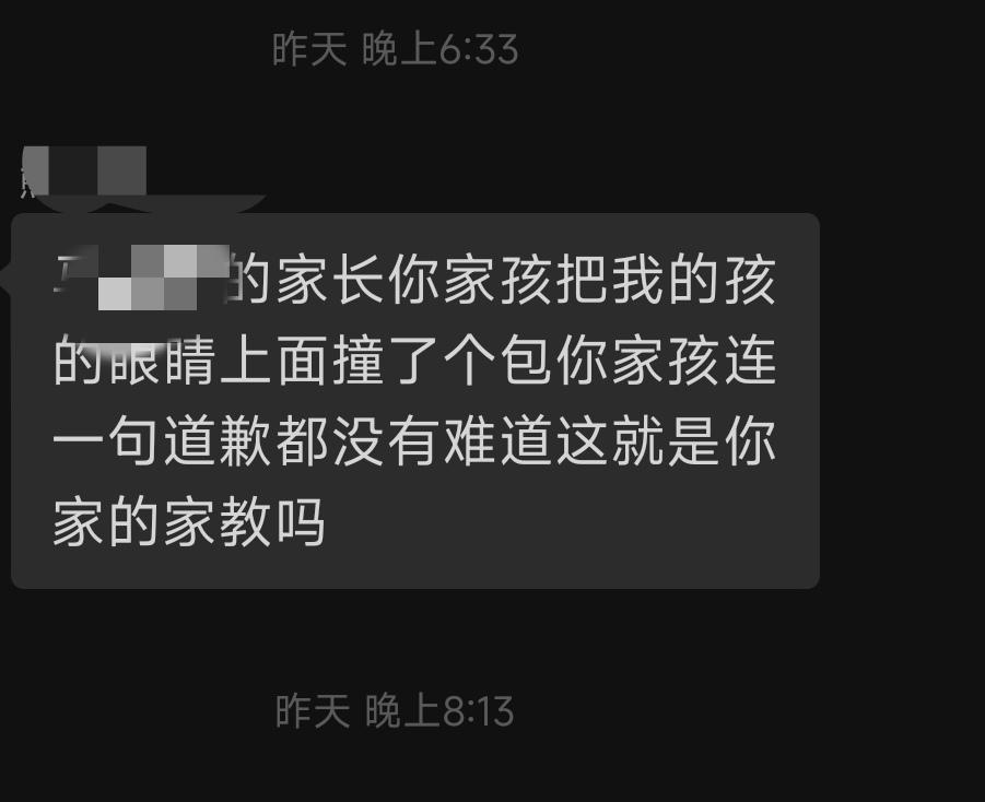 孩子间意外碰撞，家长上来就指责家教，爱子心切就可以失了分寸吗？

爱孩子本没有错