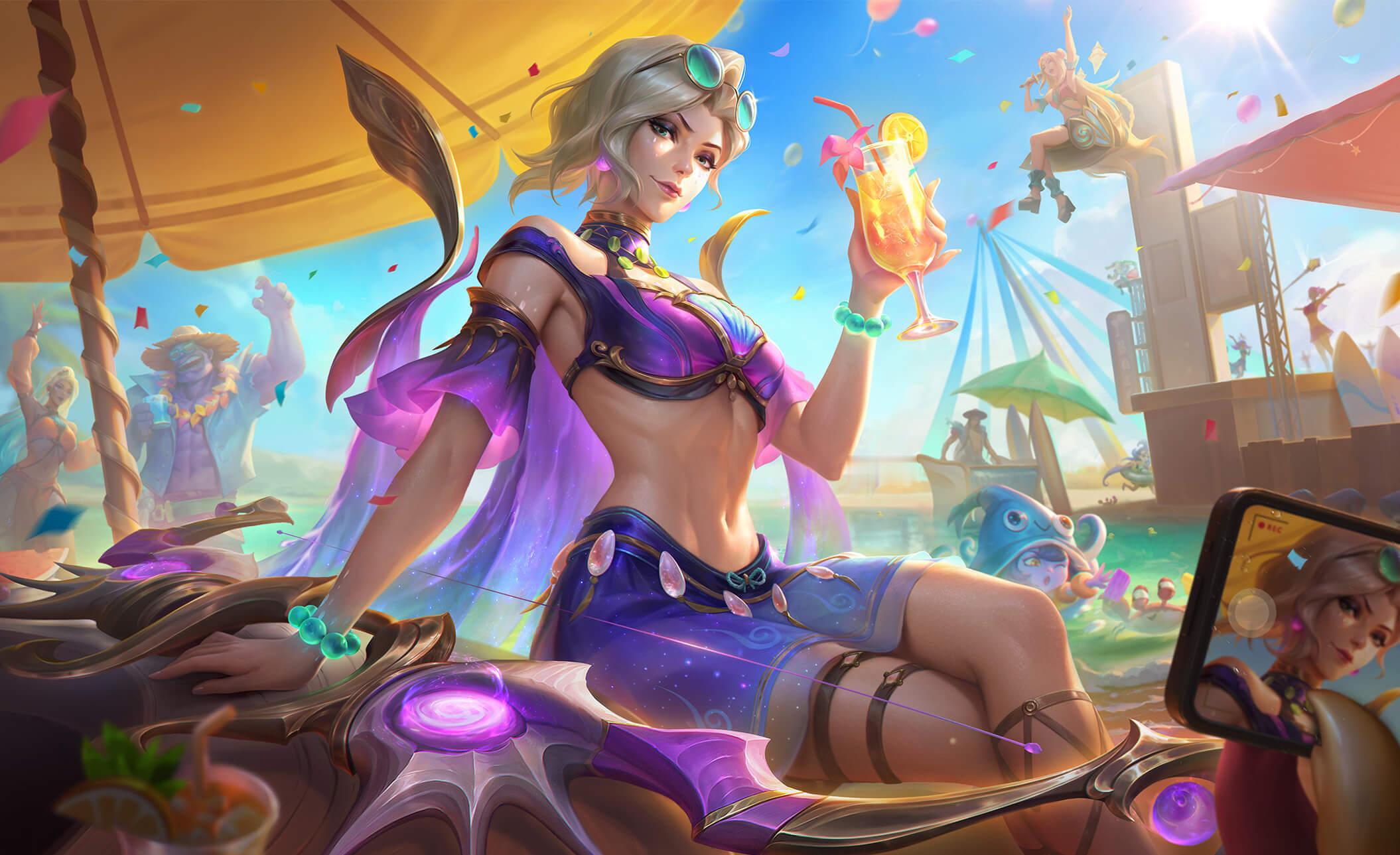 截至目前，艾希所有的臻彩皮肤原画英雄联盟