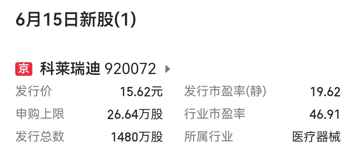 【下周A股市场发行：1只新股、2只新债】

        下周(6月15日至6