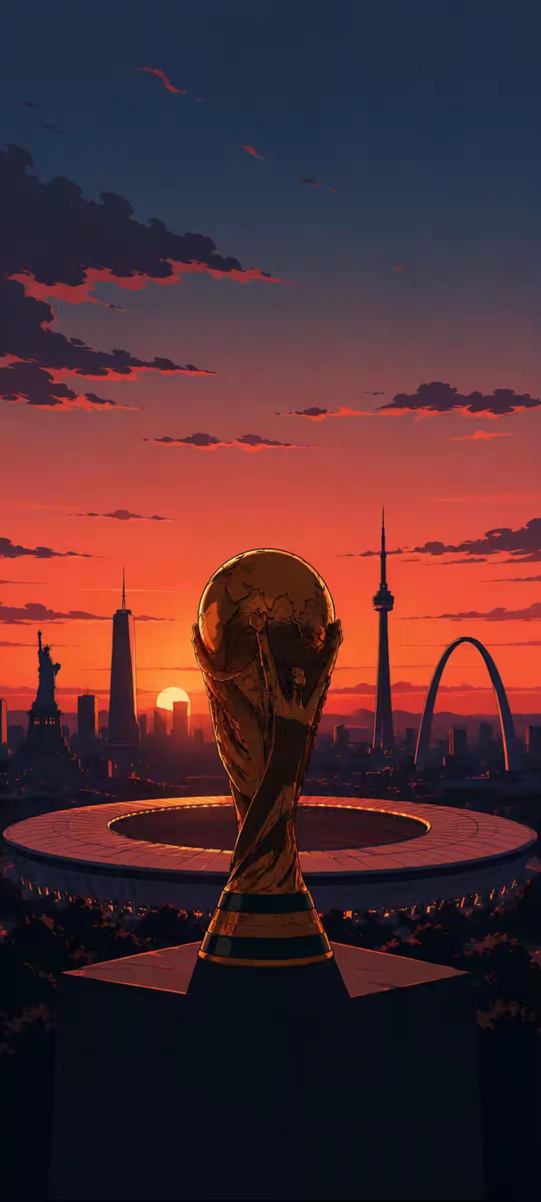 世界杯手机壁纸～2026世界杯如约而至，48支球队共逐金杯荣光，全新的足坛传奇，