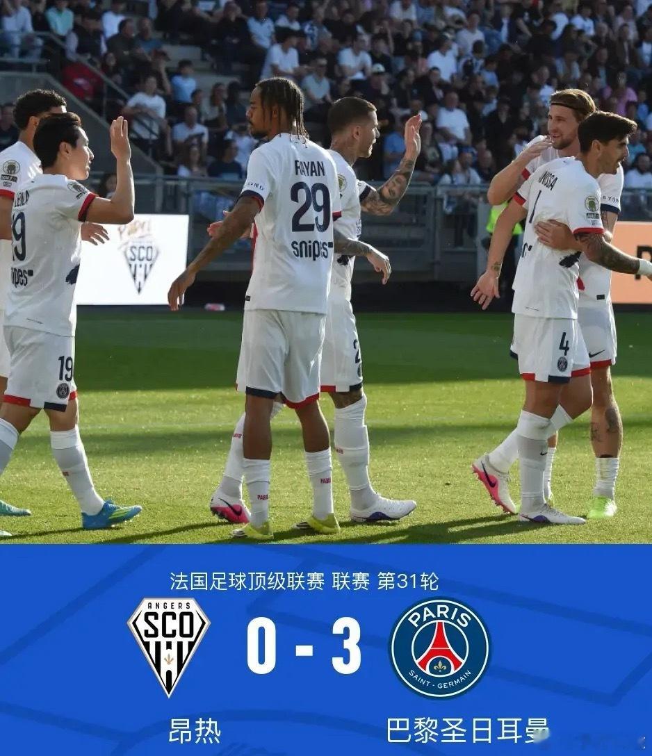 足球 北京时间4月26日1:00，法甲第31轮，巴黎圣日耳曼客场挑战昂热。上半场
