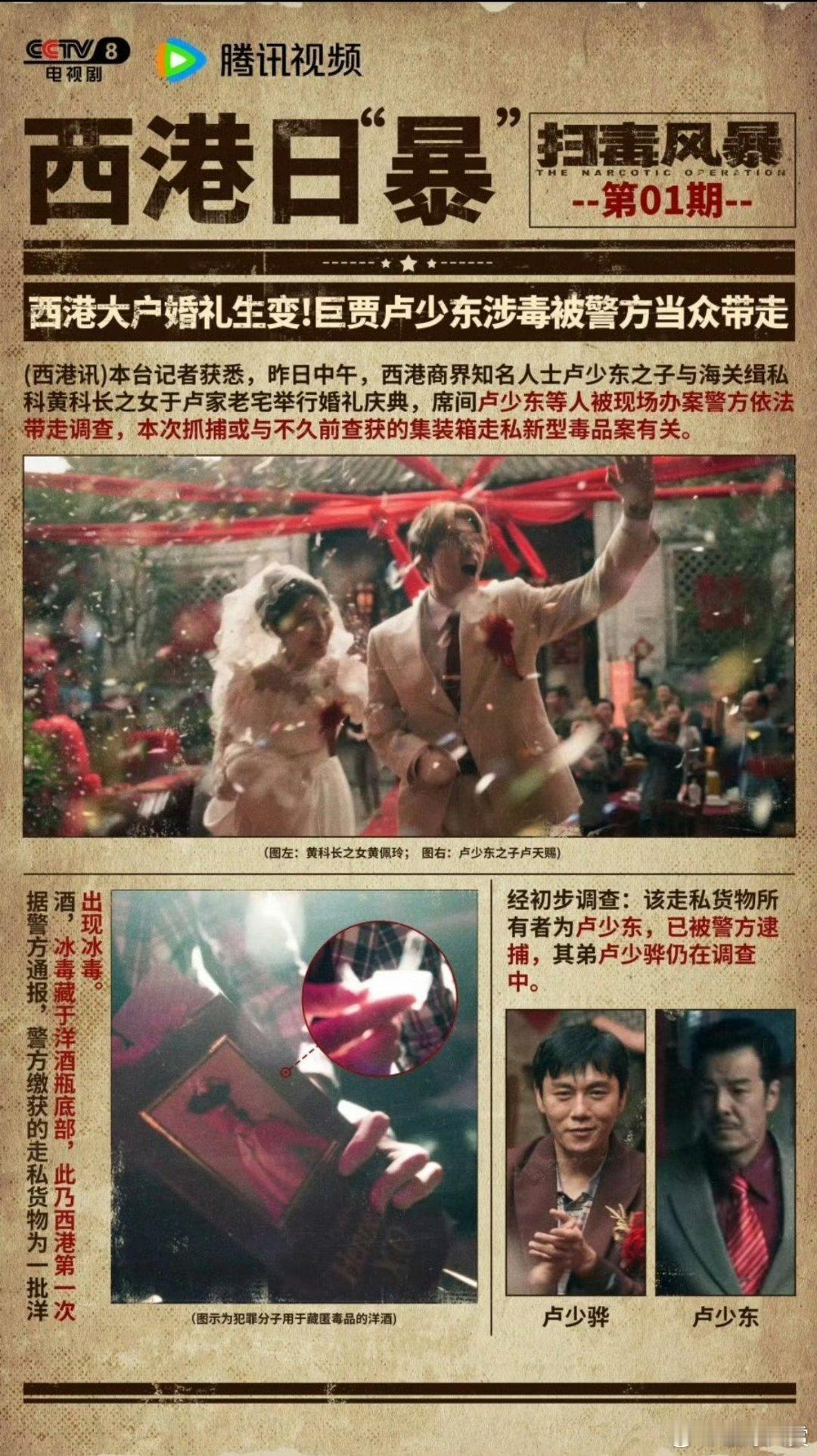 扫毒风暴4线并行看爽了一场婚宴引爆的案件，海关突袭、命案背后藏着惊天秘密，快来一