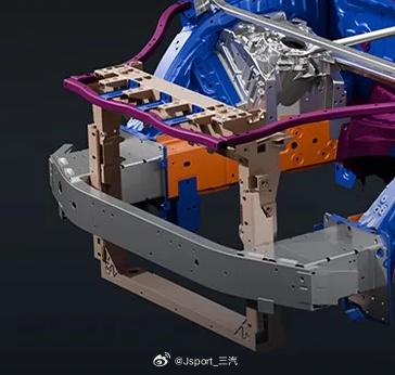 biw 水箱框架这玩意现在都用工程塑料，腾势N9/N8L也是 ​​​​以前玩车的