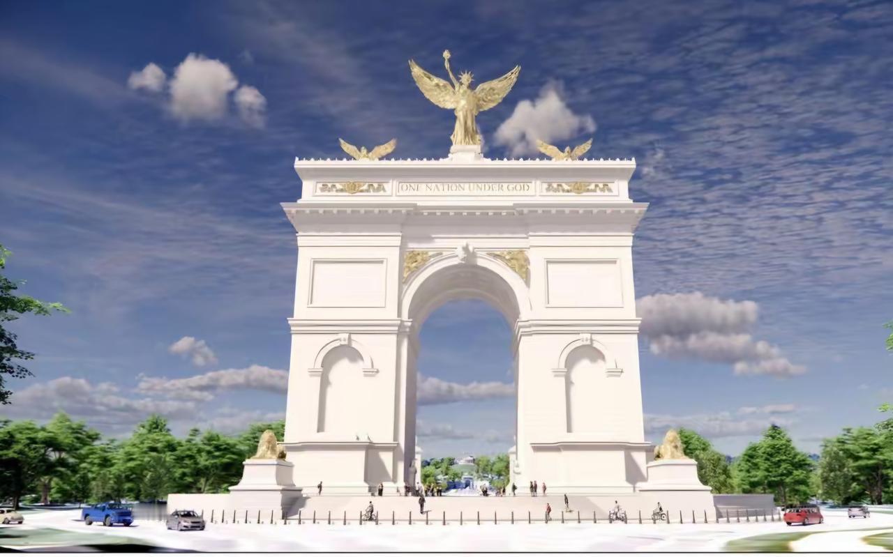 王铎：美国华盛顿即将要建的凯旋门效果图