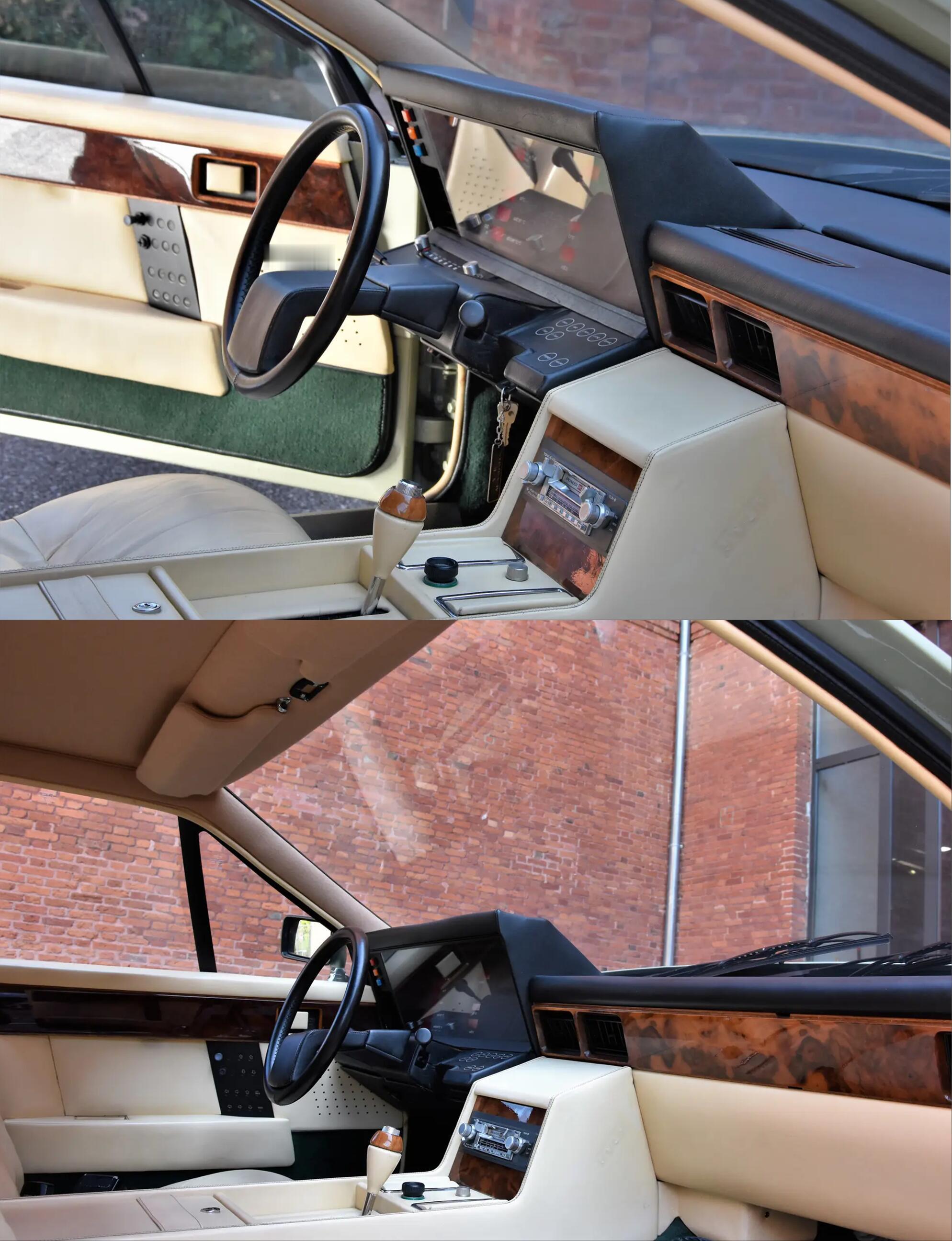 1982年款阿斯顿马丁 Lagonda[可怜]美丽的配色，炫酷的内饰和锋利的线条
