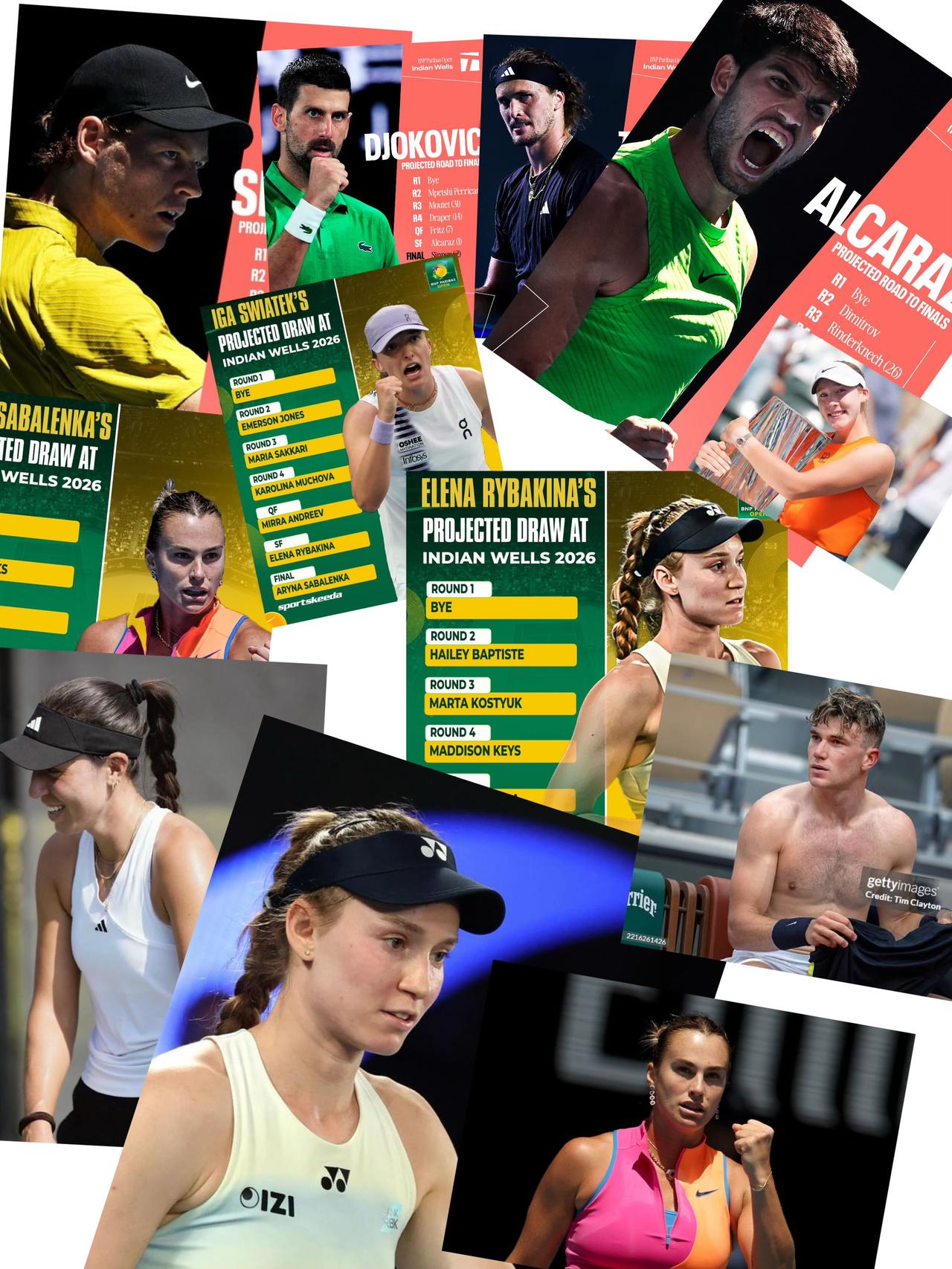 网球有約｜印第安赛积分喜人，看每一轮多少分
印第安维尔斯网球花园拥有29片硬地球