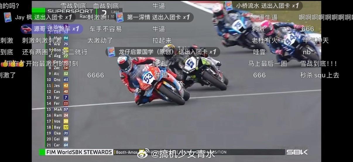 张雪机车几万块同几十万的摩托比赛，拿了个第四，在我心中已经是冠军了！而且大部分都