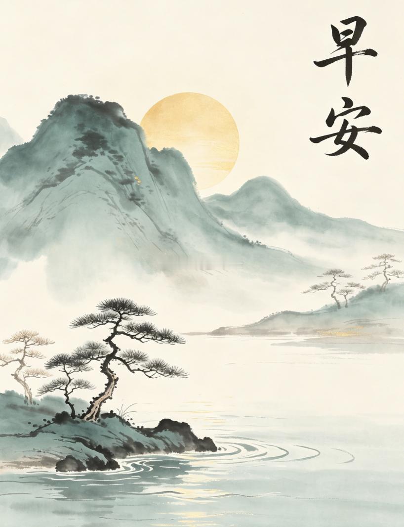 早安  早上好！新的一天，找准方向，静待良机！ 
