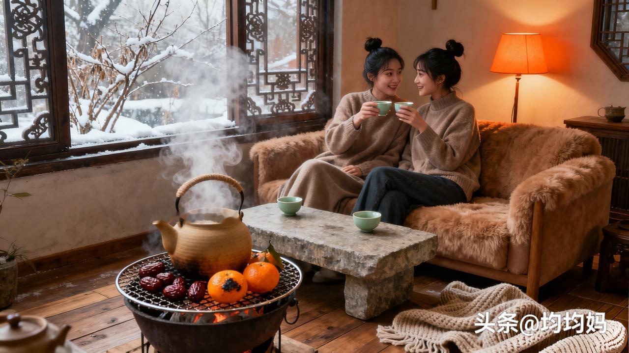 寒风一吹，就忍不住贪恋室内的暖。周末约上闺蜜围炉煮茶，老白茶在壶里咕嘟冒泡，雾气