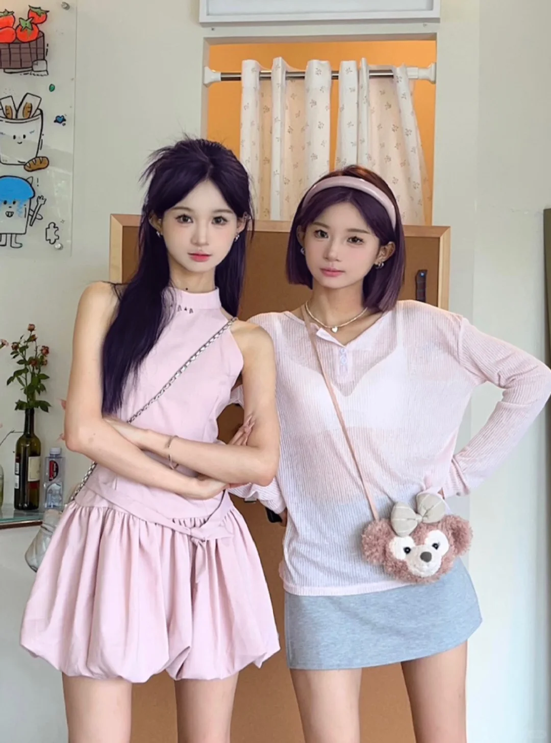 👭双胞胎染同一个发色是什么体验～