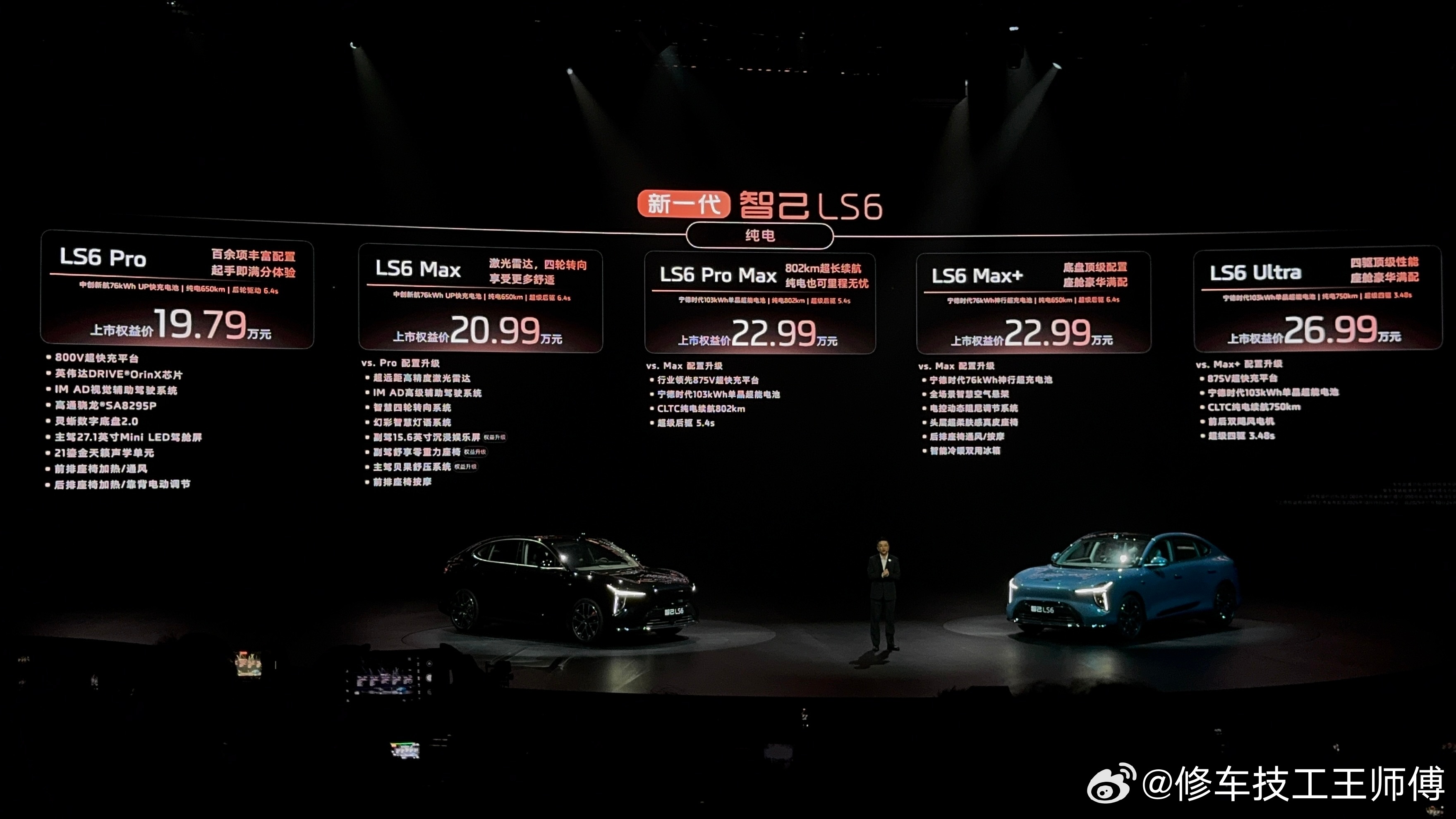 新一代智己LS6今晚正式上市了，售价19.79万元-26.99万元，这个价格真的