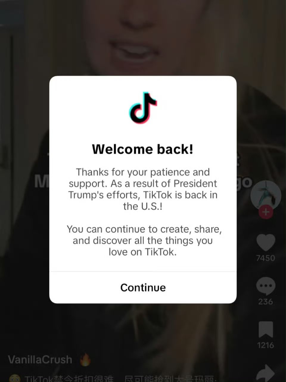 TikTok正恢复美用户服务 真的够幽默的，不过按照懂王，最后不妥协的话还是会实