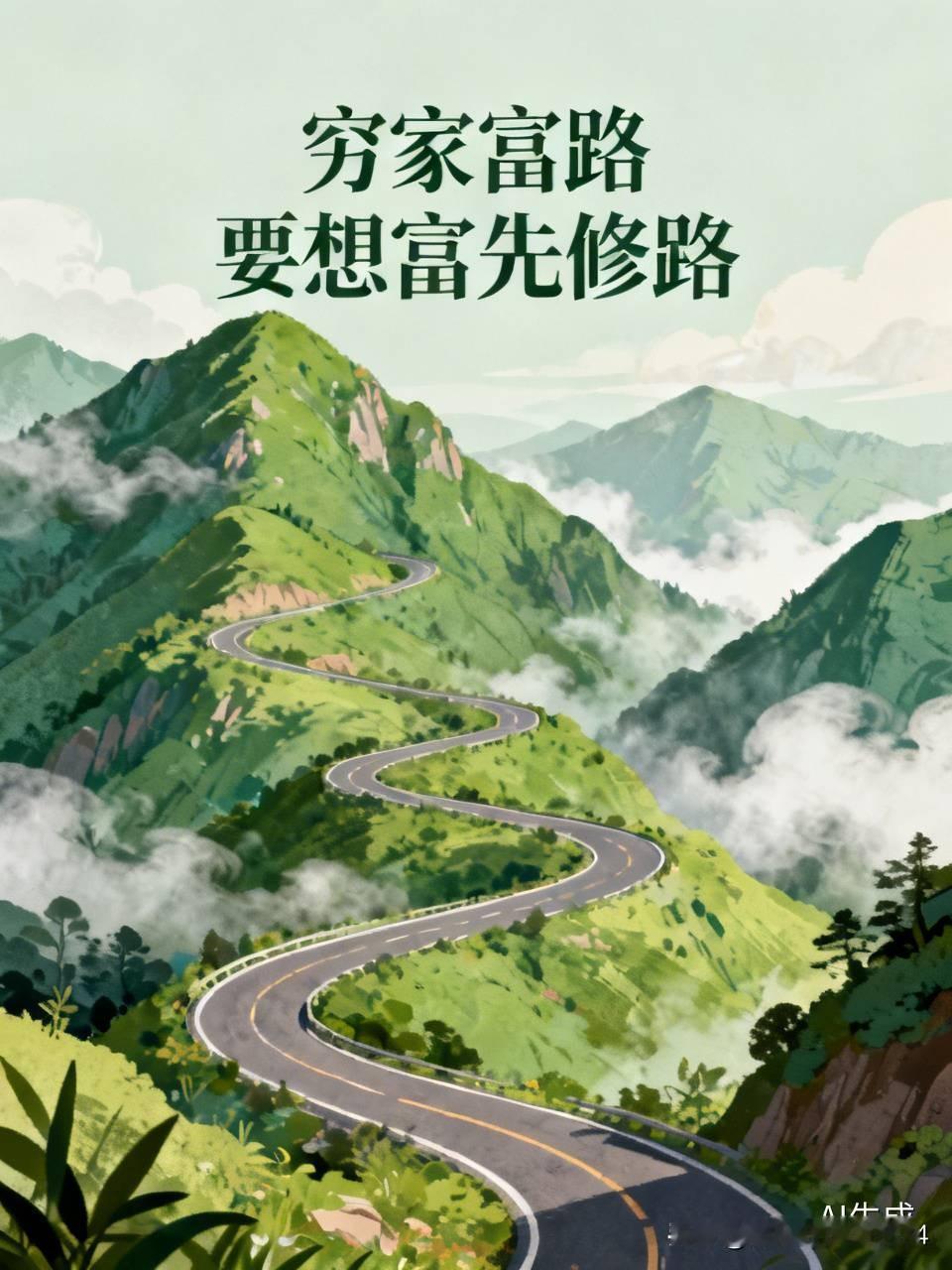 穷家富路，要想富先修路，