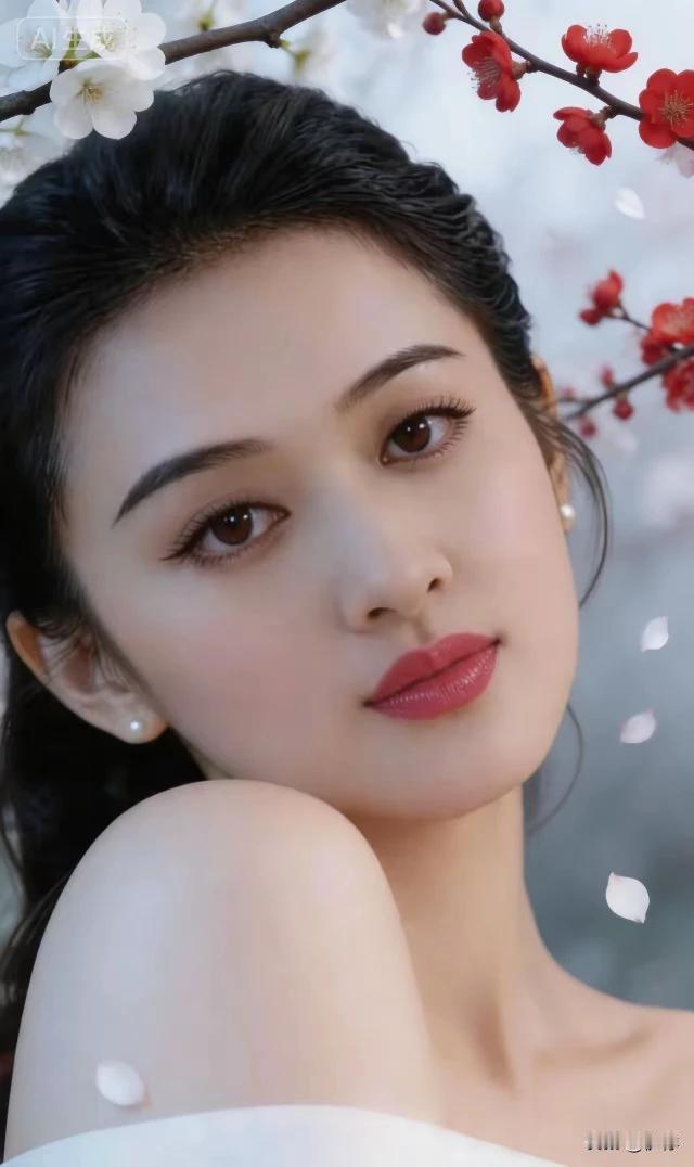 梅雪争春未肯降，
骚人阁笔费评章。
偷来梨蕊三分白，
借得梅花一缕魂。