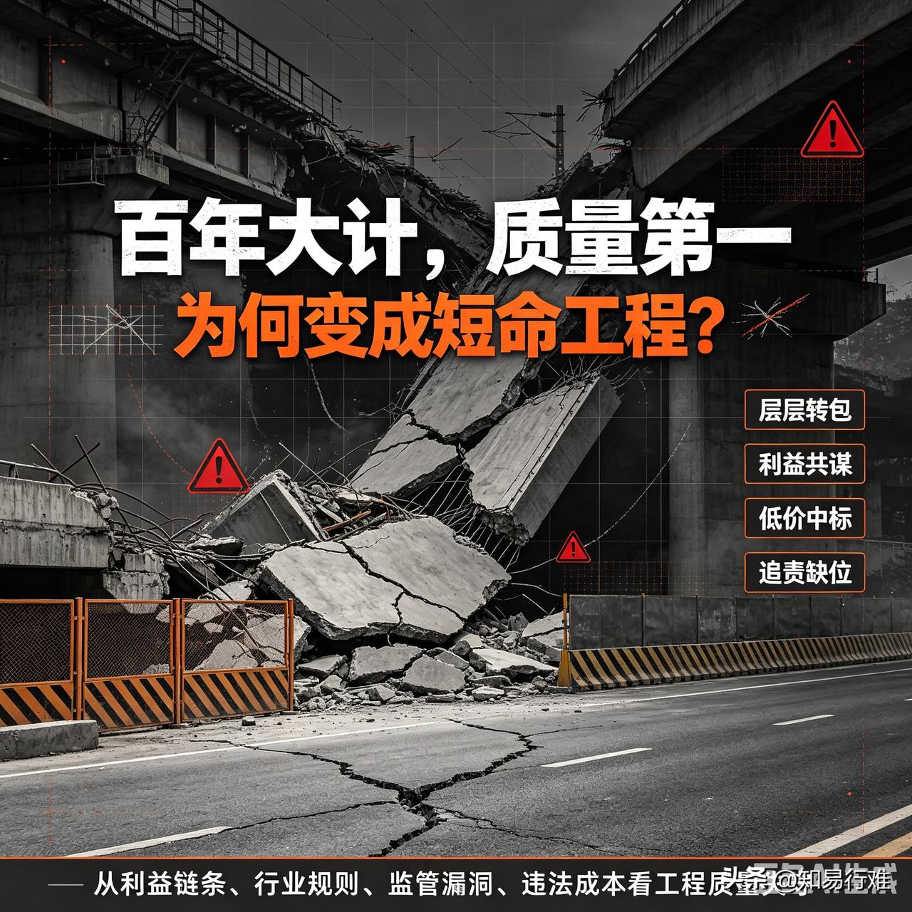 我工程偷工减料为何屡禁不止？每一场重大事故，都是人心的坍塌

“百年大计，质量第