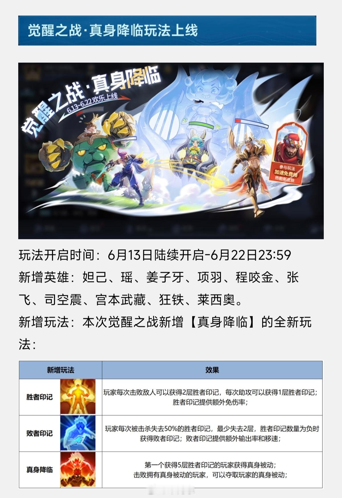 大喇叭提示：今天可以玩最爱的觉醒之战啦！快去玩瑶妹！#呆阿拿[超话]# ​​​